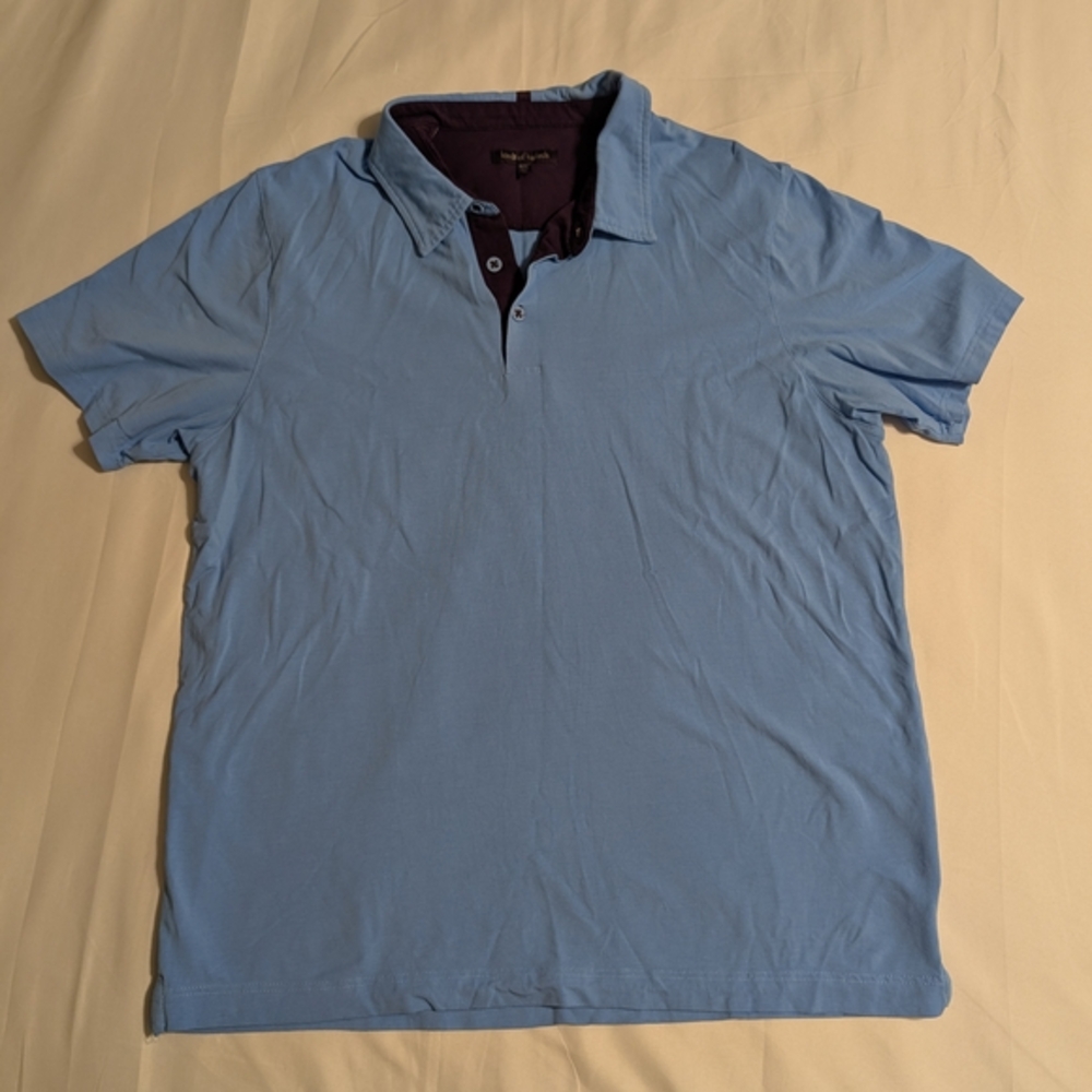 Lords Of Harlech Pietro Polo Shirt - Light Blue Size XL‎